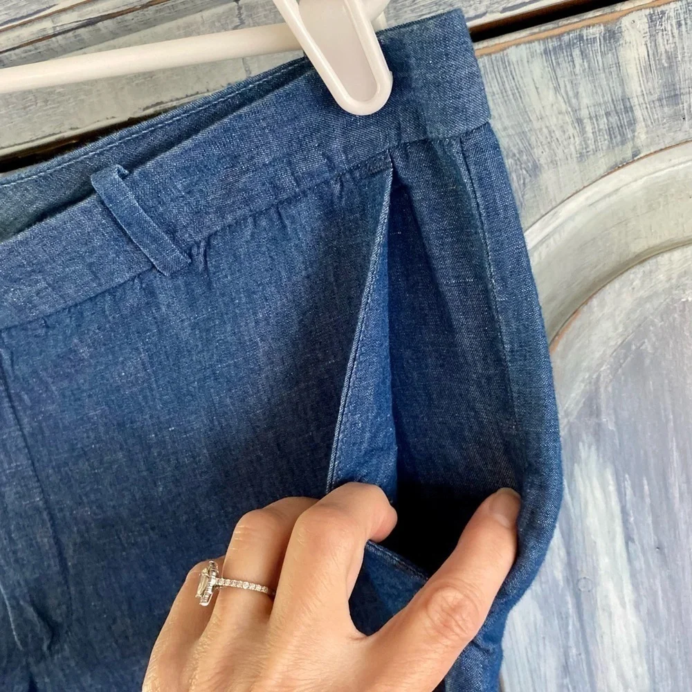 ZARA BASIC DENIM COUTURE ANKLE TROUSER